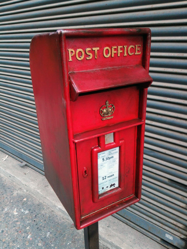 buzon correos replica inglaterra madera puerta abatible 134x26x32.5-36 (64eu.) 1u